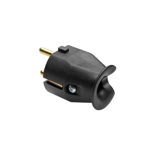 Fiche droite 2p+t 16a unel noir - Gewiss - GW28013