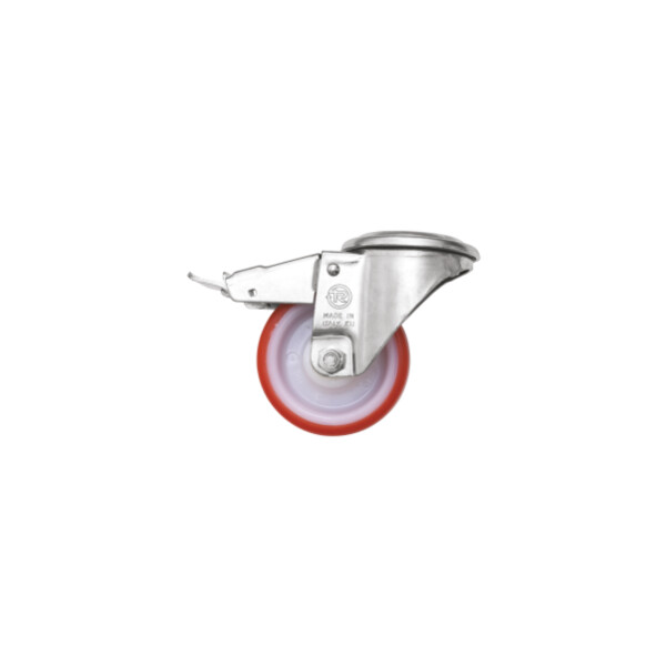 Set 4 swiveling wheels + brake for racks - Gewiss - GW38484