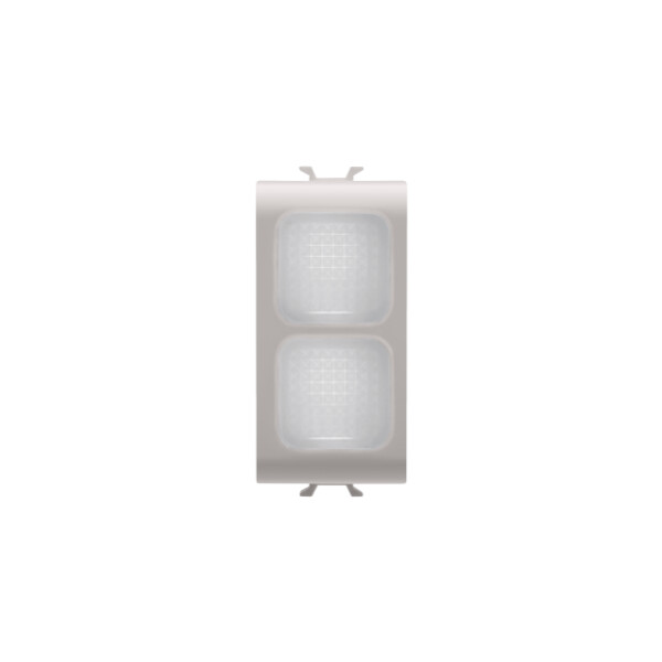 Double indicator lamp - opal - 1 module - natural beige - chorus - Gewiss - GW13628