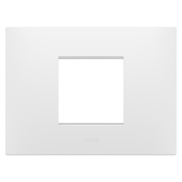 Plaque ego rectangulaire 2p blanc satin - Gewiss - GW16002PW