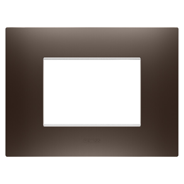 Plaque ego rect. 3p teinte marron - Gewiss - GW16003BS