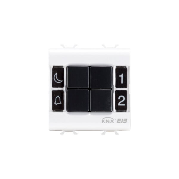 Clavier à encastrer 4 can. eib bl. sat. - Gewiss - GW15782