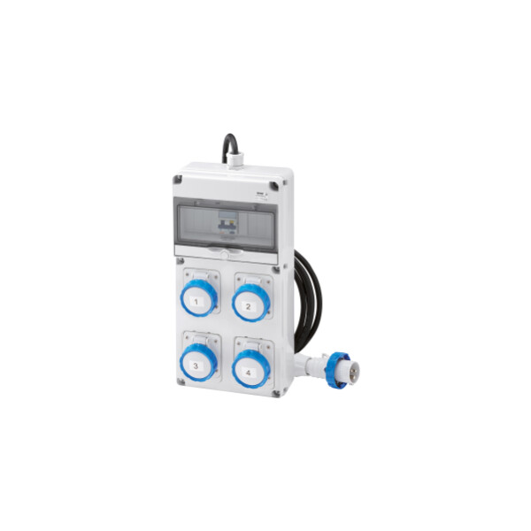 Q-din 10 acs iec 3x2p 1x3p 16a mobile - Gewiss - GW68245N