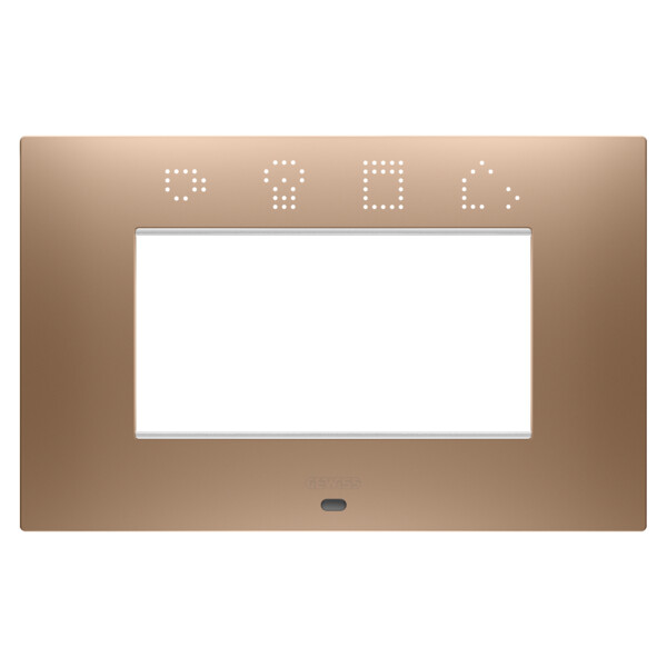 Plaque ego smart rect. 4p cuivre doux - Gewiss - GW16004SCS