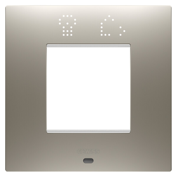 Plaque ego smart 2p acier - Gewiss - GW16022SST