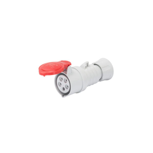 PRISE MOBILE DROITE HP - IP44/IP54 - 3P+T 32A 380-415V - ROUGE - Gewiss - GW62019FH
