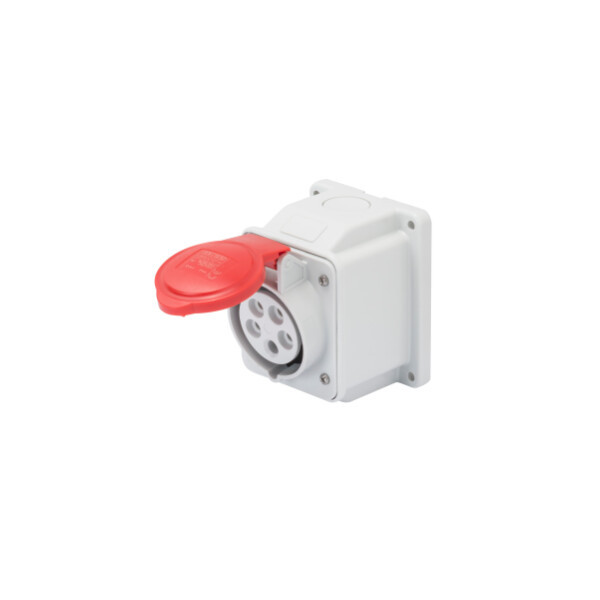 SOCLE PRISE SAILLIE 10° PROTÉGÉ - 3P+N+T 32A 380-415V ROUGE - Gewiss - GW62420