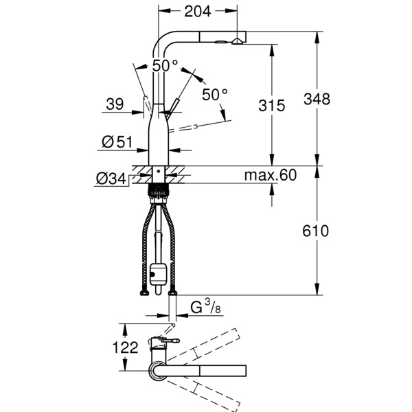 Essence new - mitigeur évier - Grohe - 30270000