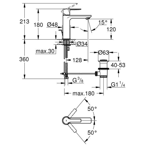 Lineare - mitigeur lavabo - Grohe - 32114001