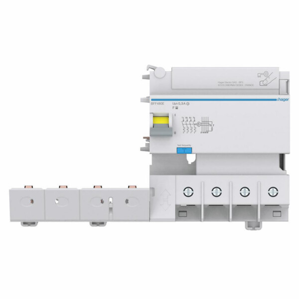Bloc différentiel 125a 300ma 4p type f à bornes alignées - Hager - BFF480E