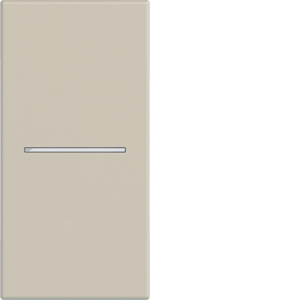 Enjoliveur interrupteur à voyant gallery 1 module sand, plastique sable mat - Hager - WXD011S