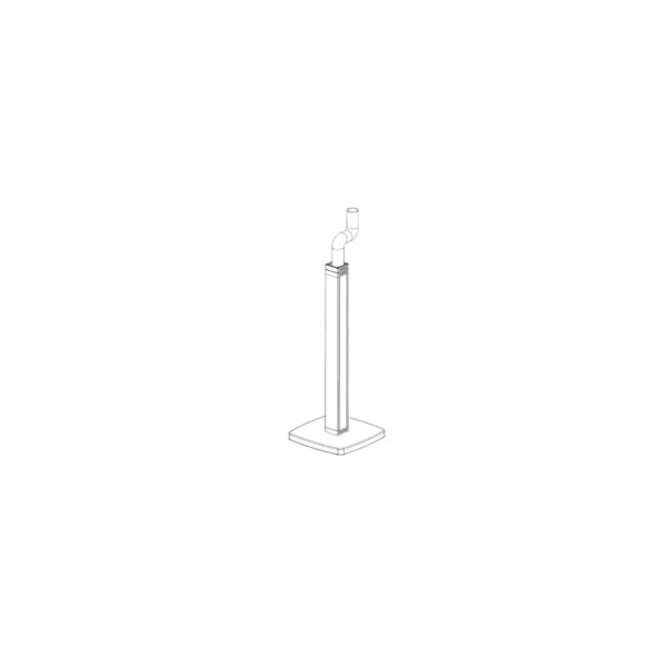 CLM-C45 2F-2000 B - Colonne Mobile Clip45 2 faces sans pied Hauteur 2000mm Blanc - Iboco - B45337