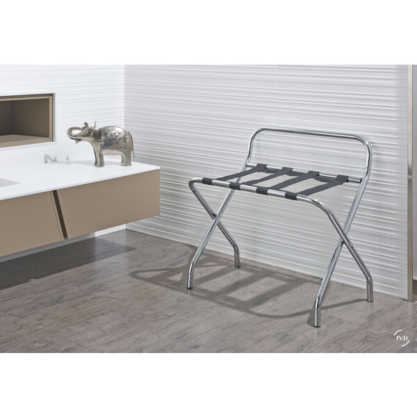 Rack bagage rack dosseret métal chromé - JVD - 866506