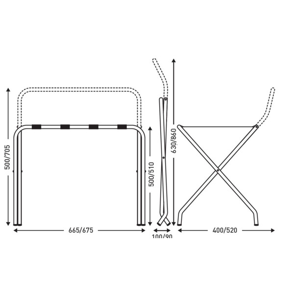 Rack bagage rack dosseret métal chromé - JVD - 866506