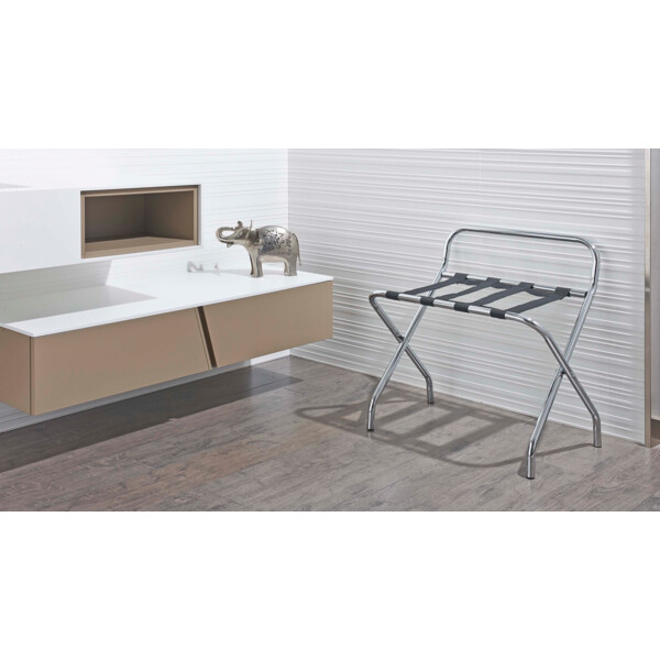 Rack bagage rack dosseret métal doré - JVD - 866508