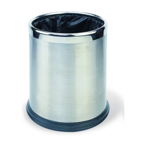 Corbeille inox satiné 10l double paroi - JVD - 8991007