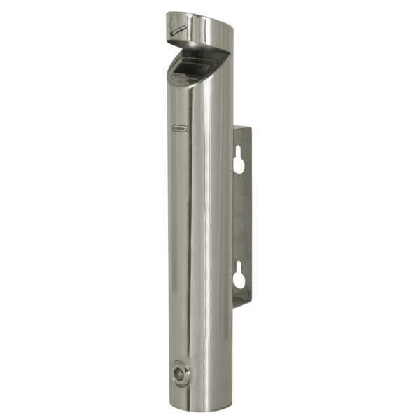 Cendrier tubulaire mural inox avec toit 1,7l - JVD - 8991076