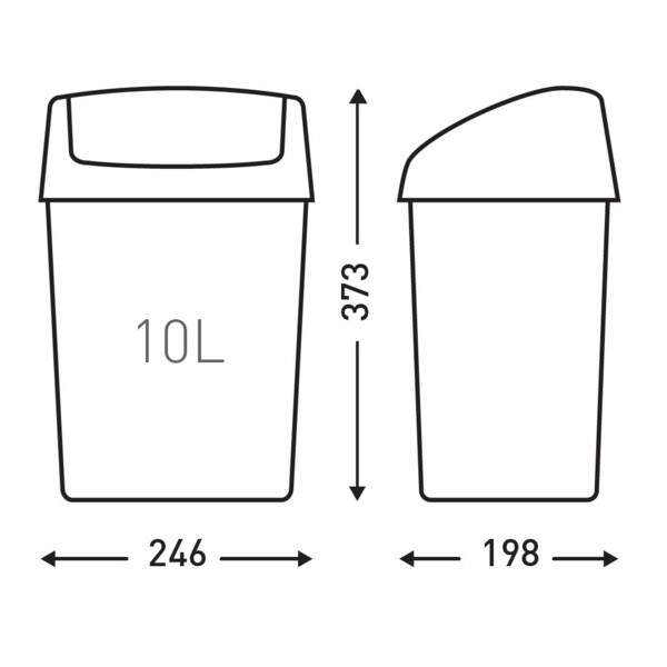 Swing top collecteur 10l -- vendu par 6 pièces - JVD - 8991083