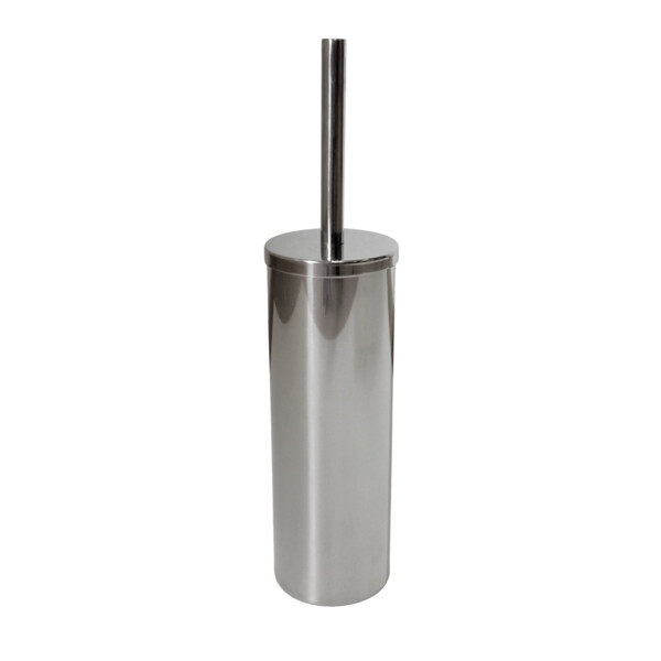 Porte-brosse de toilette rond avec support mural en acier inoxydable brillant - JVD - 8991135