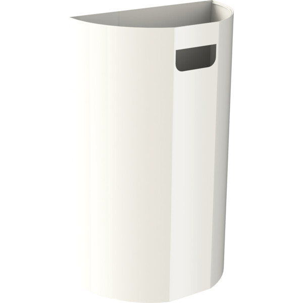 Poubelle murale demi-lune 40l blanche - JVD - 8991417