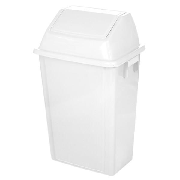 Poubelle murale 40l couvercle blanc - JVD - 8991450