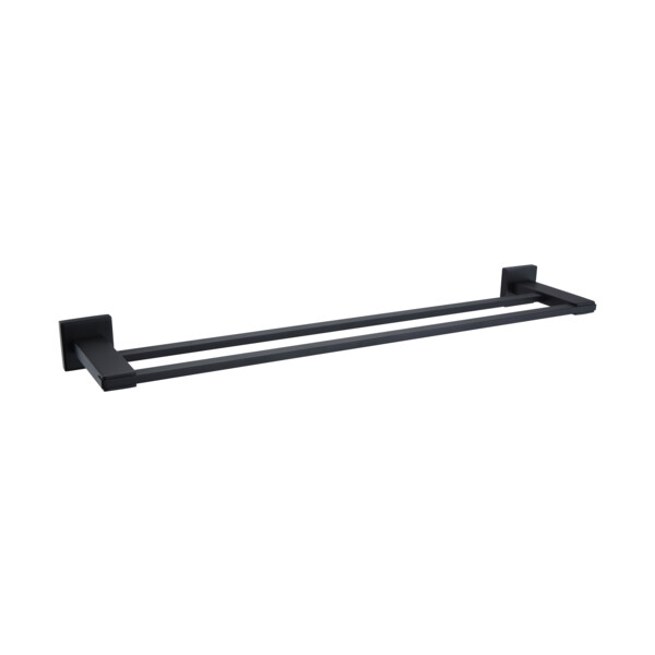 Argo porte-serviettes double noir mat - JVD - 8991777