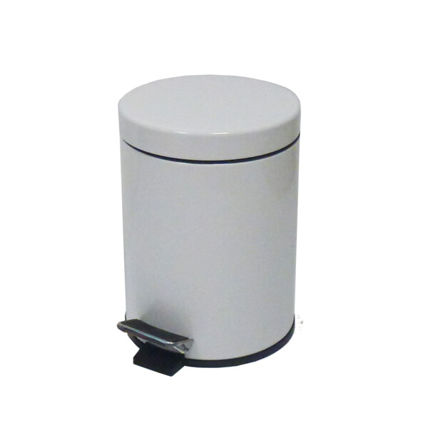 Collecteur à pédale 3l métal blanc - JVD - 899432