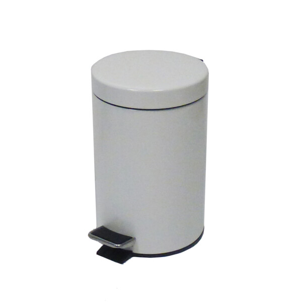 Collecteur à pédale 5l métal blanc - JVD - 899433