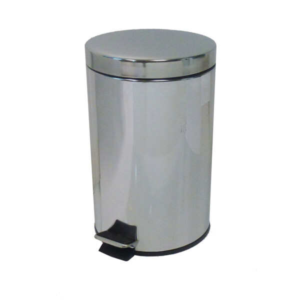 Collecteur à pédale 12l inox miroir - JVD - 899437