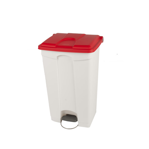 Container 90l blanc couvercle rouge - JVD - 899777