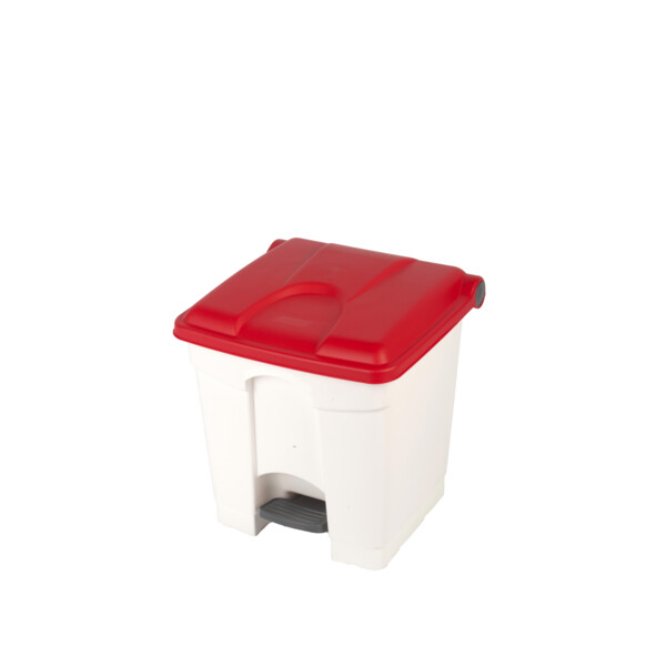 Container 30l blanc couvercle rouge - JVD - 899778