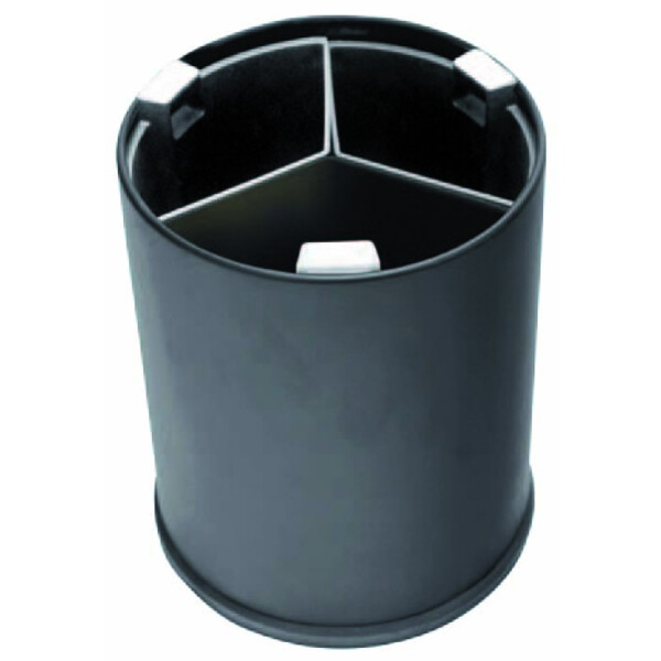 Corbeille ronde noire 13l 3 bacs noirs - JVD - 899881