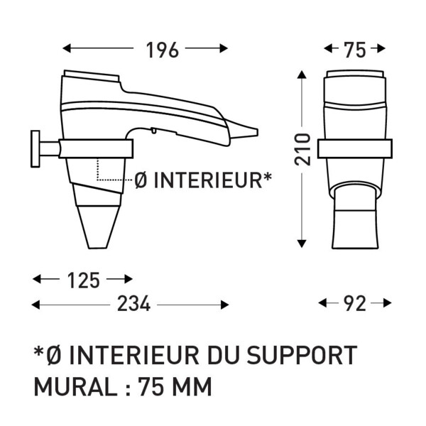 Sèche-cheveux brittony pistolet chromé - JVD - 8221142
