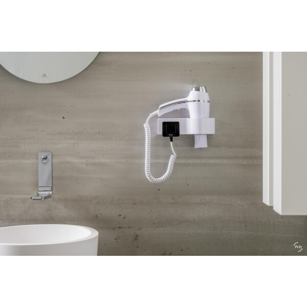 Sèche-cheveux alteo blanc + support pr bt - JVD - 8221177