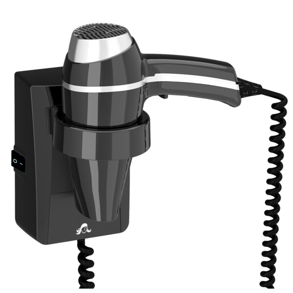 Sèche-cheveux clipper ii noir + support base + on/off - JVD - 8221202
