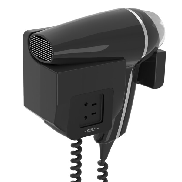 Sèche-cheveux clipper ii noir + support frontal pr mt - JVD - 8221211
