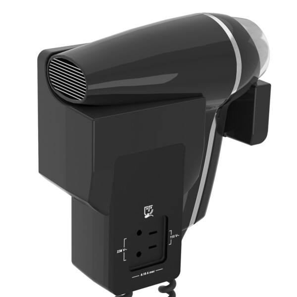 Sèche-cheveux clipper ii noir + support frontal pr bt - JVD - 8221212