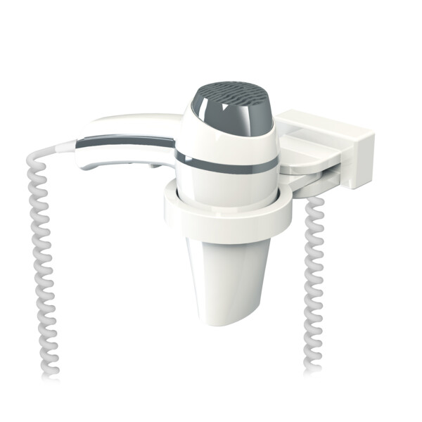 Sèche-cheveux clipper blanc + support universel - JVD - 8221629