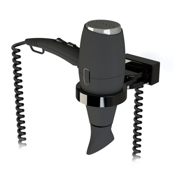 Sèche-cheveux calisto noir + support universel - JVD - 8221632