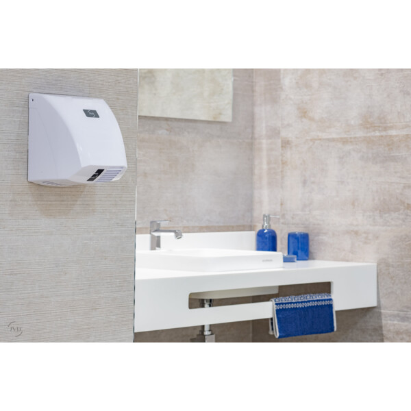 Sèche-mains zephyr blanc fabriqué à base de matériaux biosourcés  - JVD - 8111805