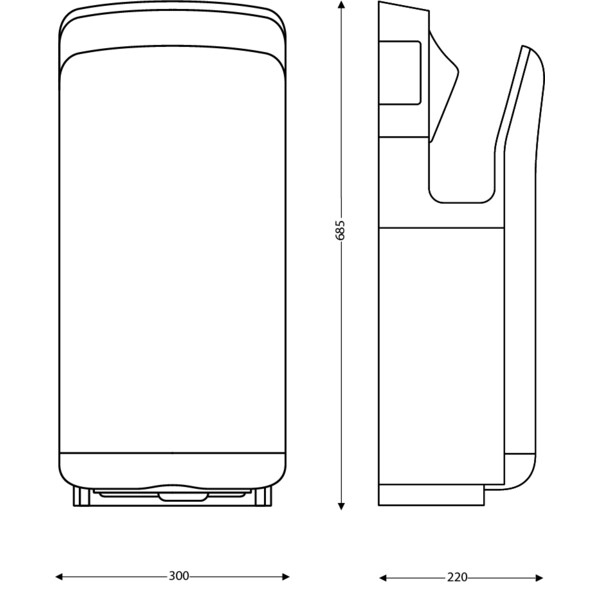 Sèche-mains alphadry blanc - JVD - 811905