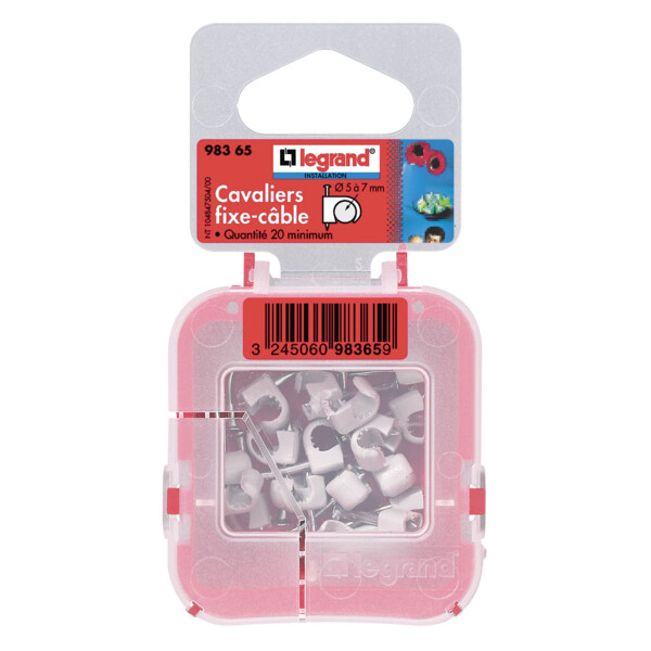 20 cavaliers gris d.5 a 7 multifix - Legrand - 098365