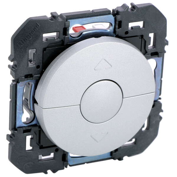 Poussoir pour commande volets roulants dooxie finition alu - Legrand - 095299