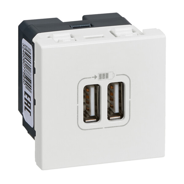 Prise Double USB 1500 mA - Blanc - Composable - Legrand - 099604