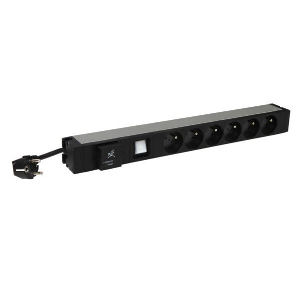 Pdu 19'' 1 u lcs² - 6x2p+t - module parasurtenseur + interrupteur - Legrand - 646835