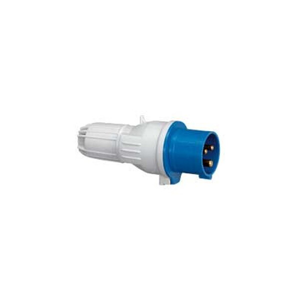 Fiche droite P17 - IP44 - 16 A - 200/250 V~ - 2P+T - plastique - Legrand - 057434