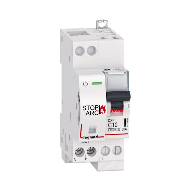 Legrand dx3 disj stop arc 1p+n c10 4500a - 6ka auto - Legrand - 415900