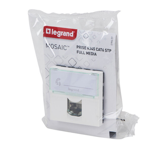 Legrand prise rj45 cat6 stp mosaic blanc composable 2 modules - Legrand - 099627