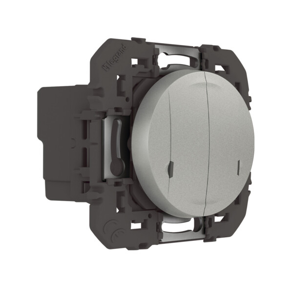 Interrupteur double connecté avec Neutre Dooxie 2x250W compatible Home + Control Netatmo - Legrand - 600182A