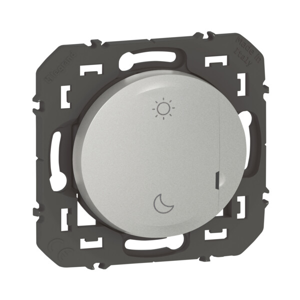 Commande sans fil Lever/Coucher Dooxie With Netatmo, effet alu, à équiper de plaque - Legrand - 600184A